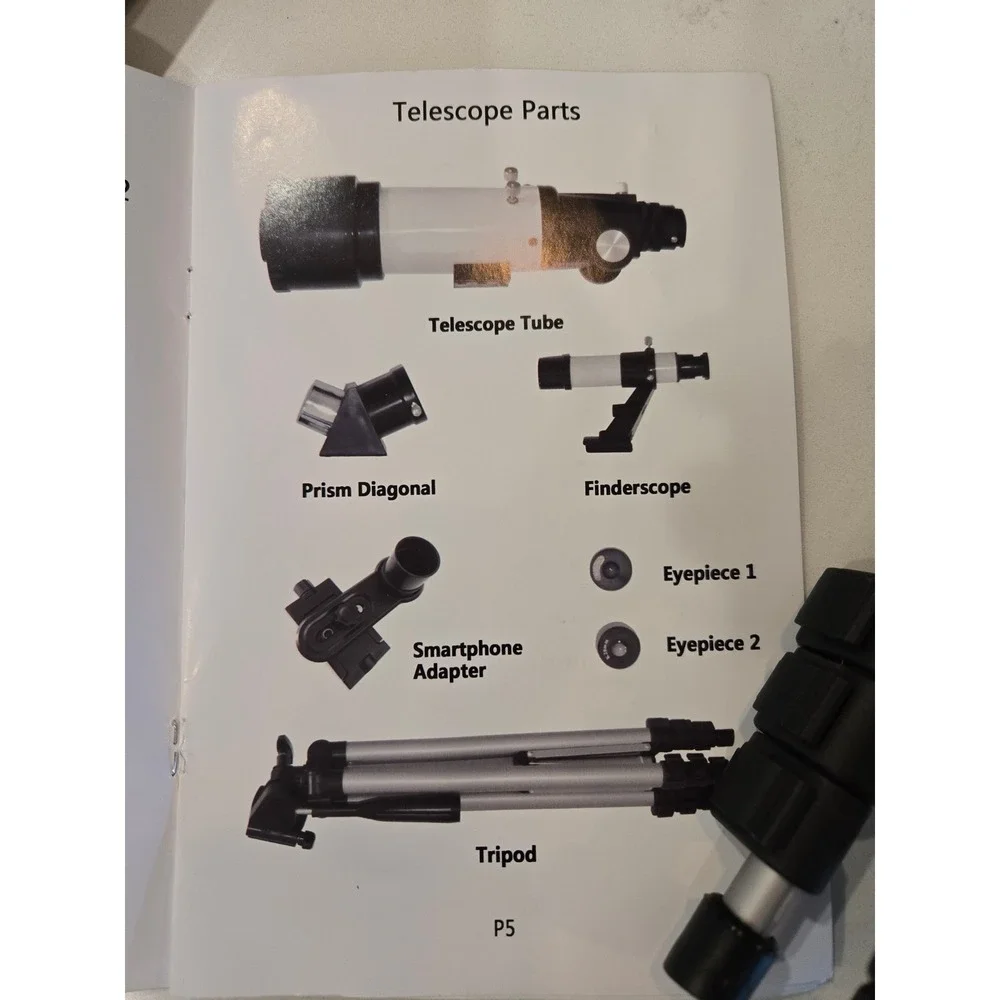 Oys Telescope 70AZ Refractor Kit with Tripod and Smartphone Adapter 70mm